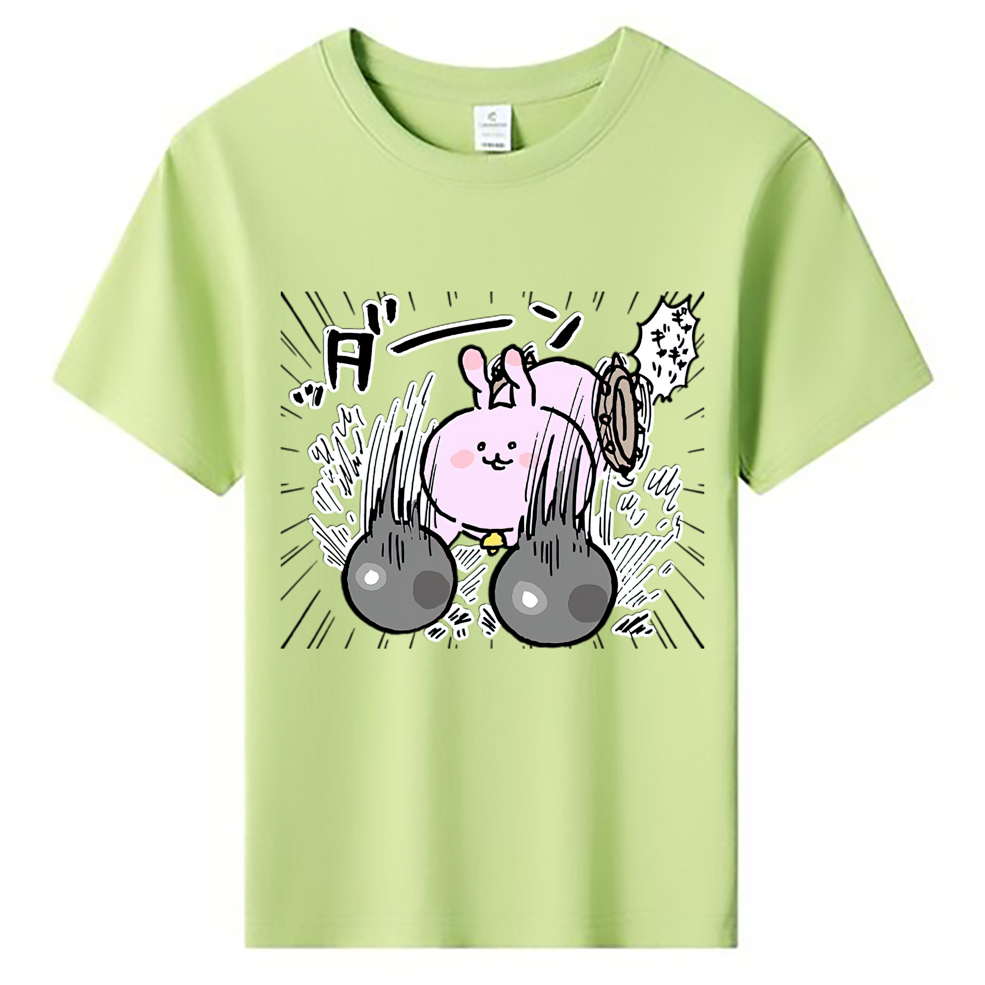 （画像用） ちいかわ うさぎ Chii-kawa usagi 綿100％キッズTシャツ（フロントプリント）